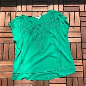 Skies are blue Reginald crochet detail top